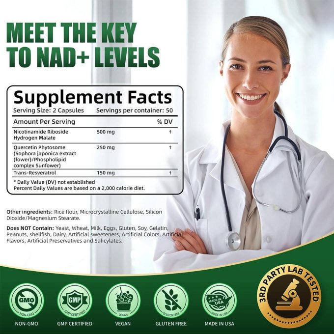 Ldoier NAD+ Supplement for SkinAging Support, Energy, and Focus - 80 Count - Bathroom