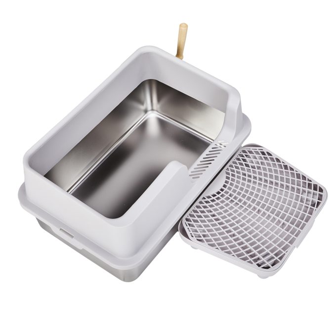 Stainless Steel Cat Litter Box with Lid