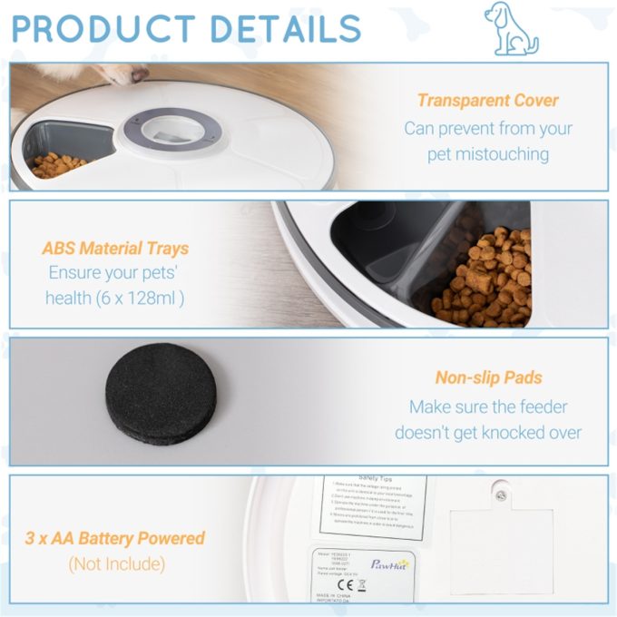 Cat Food Feeder Bow,Auto Feeder for Cats/Small Dogs