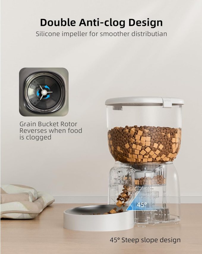 Automatic Cat Feeder with Camera, 1080P HD Video Cat Food