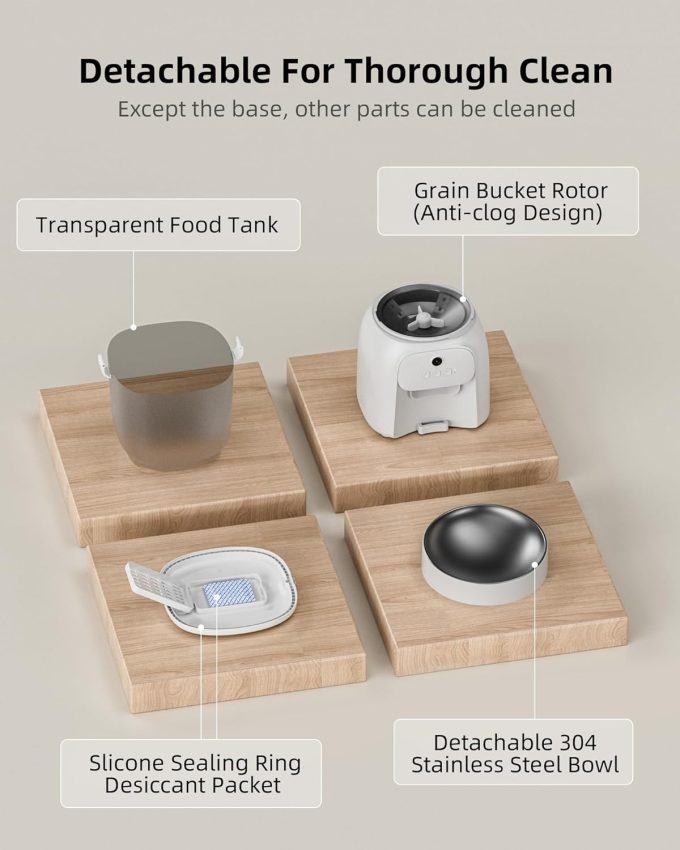 Automatic Cat Feeder with Camera, 1080P HD Video Cat Food