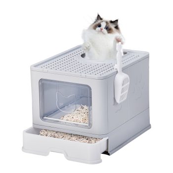 Large Enclosed Cat Litter Box with Lid Cover